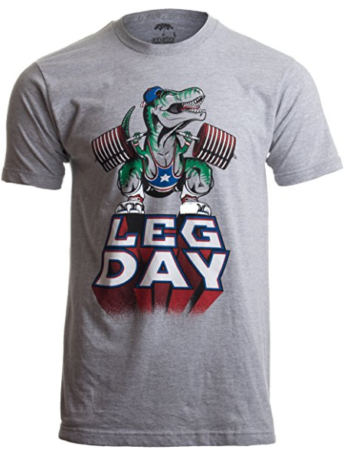 Ann Arbor T-shirt Co. Leg Day Funny Weight Lifting Olympic Barbell Training Squat Workout T-shirt