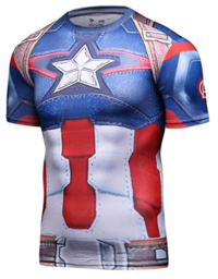 Red Plume Men’s Compression Sports Fitness Shirt, Armor America Teamleader T-Shirt