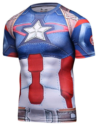 Red Plume Men’s Compression Sports Fitness Shirt, Armor America Teamleader T-Shirt