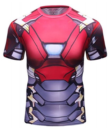 Red Plume Men's Film Super-Hero Series Compression Sports Shirt Skin ...