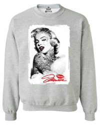 Shop4Ever® Marilyn Monroe Tattoo Crewnecks Blonde Bombshell Sweatshirts