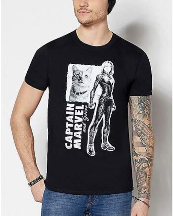 Captain Marvel and Goose T Shirt - Marvel