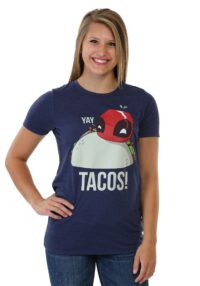 Deadpool Yay Tacos Juniors Boyfriend Tee