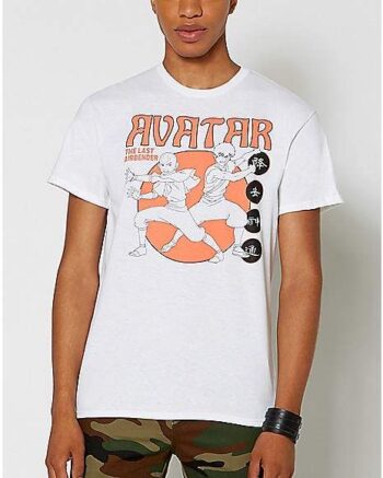 White Avatar Aang Zuko T-Shirt