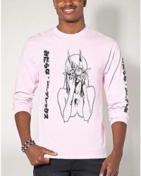 Demon Writing Long Sleeve T Shirt - Lewd Complex
