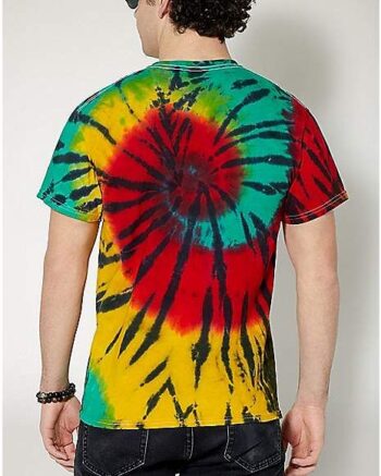 Rasta Tie Dye Smiley Face Cough T Shirt